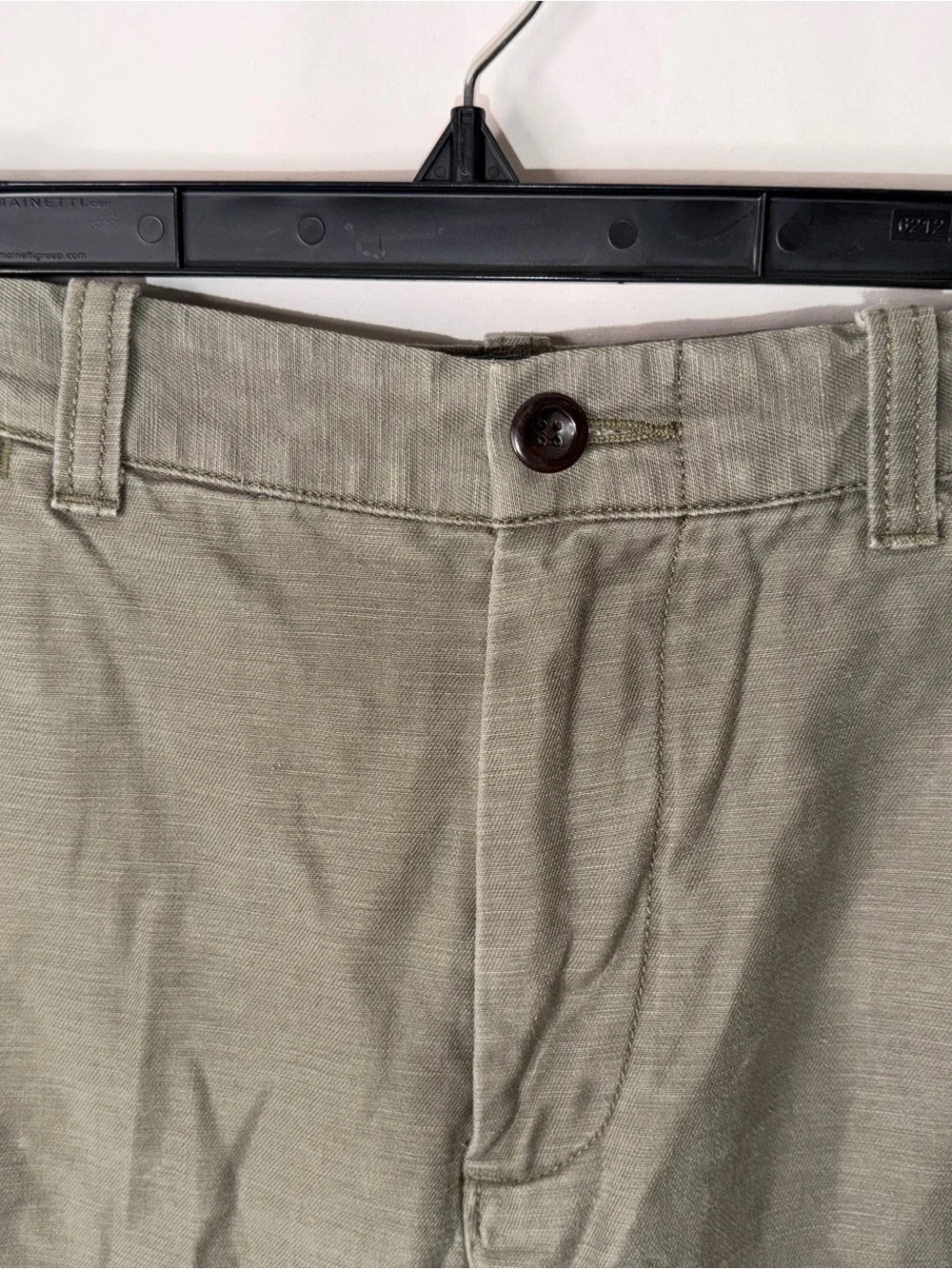 J. Crew Men's Olive Flat-Front Cotton Shorts
